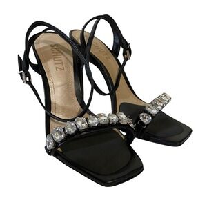 Schutz Lylah Size 6B Embellished Rhinestone Heels MISSING 1 RHINESTONE